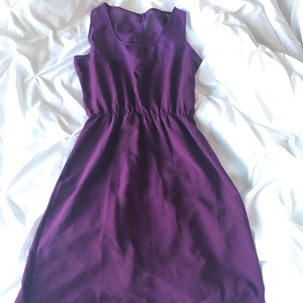 Purple cocktail dress / chiffon